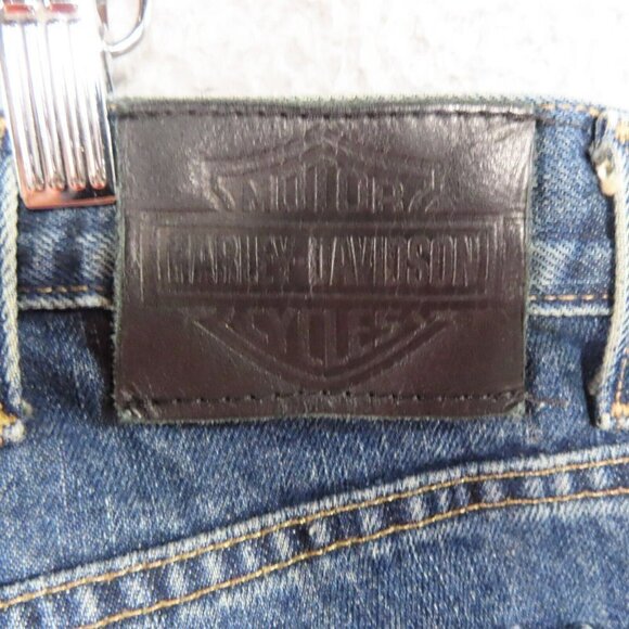 Harley-Davidson Genuine Motor Clothes Jeans Mens 38 x 30 Blue Relaxed Straight - Picture 7 of 14
